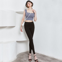 SUNTEK黑色小猫魔术裤女高腰200斤胖mm加肥加大春秋薄款打底裤大码女裤休闲裤