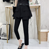 SUNTEK裙裤一体假两件打底裤女裤春秋款外穿高腰显瘦大码带裙子裤裙裤子休闲裤