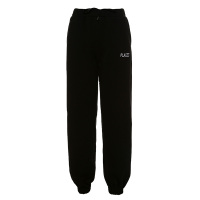 SUNTEKKLIOU 街头嘻哈卫裤宽松黑色裤子女高腰束脚裤字母刺绣爵士运动裤休闲裤