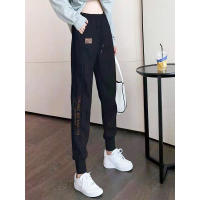 SUNTEK欧货白色束脚裤女运动卫衣裤哈伦休闲卫裤刺绣欧洲站今年流行裤子休闲裤