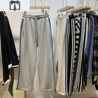 SUNTEK春季港风运动裤女束脚裤高腰宽松显瘦休闲直筒卫裤小个子阔腿长裤休闲裤