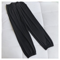 SUNTEK夏季薄款休闲哈伦裤女韩版九分束脚裤垂感直筒针织灯笼裤萝卜裤潮休闲裤