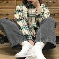 SUNTEK小胖噔新款大码女装宽松直筒牛仔裤胖mm阔腿裤适合胯大腿粗女裤子牛仔裤