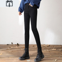 SUNTEK黑色魔术裤加长裤子女175高个子长裤胖MM200斤大码高腰小脚牛仔裤牛仔裤