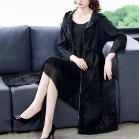 SUNTEK阔太太四十岁2020新款中长款大衣风衣妈妈冬季中老年女装外套秋冬风衣