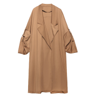SUNTEK风衣2021新款中长款女气质流行小个子英伦风大码宽松外套女春秋季风衣