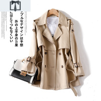 SUNTEK短款风衣女小个子春秋季2020新款气质休闲小风衣外套女宽松英伦风风衣