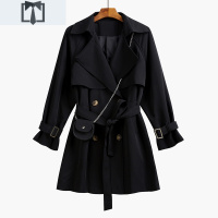 SUNTEK工装风衣外套女中长款小个子2020年秋季新款韩版气质大衣风衣