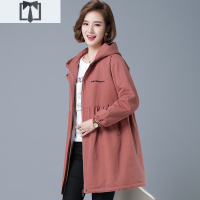 SUNTEK妈妈秋冬装加绒加厚外套阔太太风衣中长款2020新款中老年女装棉衣风衣