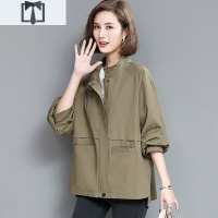 SUNTEK短款风衣女韩版宽松2021春秋流行新款英伦风大衣女式中款工装外套风衣