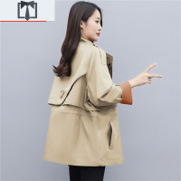 SUNTEK2020年春秋季新款韩版短款风衣女时尚休闲宽松显瘦中长款褂子外套风衣