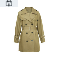 SUNTEK爱客小个子中长款风衣女2020秋季新款设计感气质英伦风风衣风衣