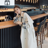 SUNTEK风衣女长款英伦风2020春秋新款薄款收腰宽松气质流行超长大衣外套风衣