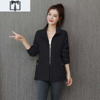 SUNTEK春秋女士风衣短款休闲百搭收腰显瘦潮流女性外套洋气质宽松翻领风衣