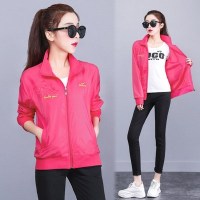 SUNTEK新款促销春秋夹克衫户外休闲女运动服外套风衣装工作服透气棒球服风衣