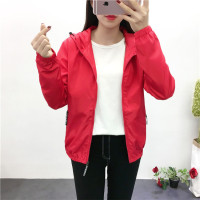 SUNTEK2021新款运动外套女秋季百搭宽松褂子青少年春季韩版风衣学生潮服风衣