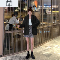 SUNTEK白色小西装外套女2021春秋新款韩版英伦风小个子西服炸街套装上衣外套短外套