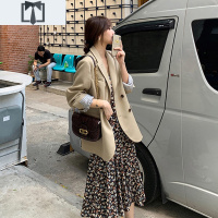 SUNTEK港风设计感小众小西装外套女韩版英伦风气质宽松上衣秋季2020新款外套短外套