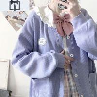 SUNTEK恩妮原创春季软妹学院日系JK制服卫衣开衫宽松休闲长袖外套女学生外套短外套