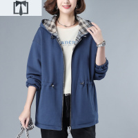 SUNTEK中老年女装春秋外套女中长款中年人宽松大码秋衣外穿妈妈秋装上衣外套短外套