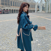 SUNTEK2020秋季新款风衣女中长款系带休闲复古流行宽松气质薄款春秋外套风衣