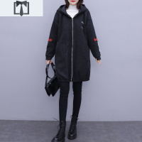 SUNTEK大码女装2021年春秋新款宽松显瘦棉衣棉服胖妹妹风衣外套女中长款风衣