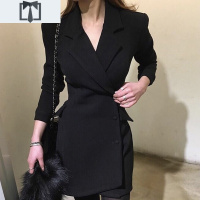 SUNTEK2020新款秋冬职业连衣裙女工装风衣外套中长款单排扣休闲西装上衣风衣