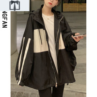 SUNTEK2020年新款秋冬季女装宽松显瘦百搭夹克风衣棒球服休闲撞色短外套风衣