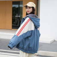 SUNTEK初中学生秋冬季加绒外套少女孩14韩版15岁加厚高中生16风衣两面穿风衣