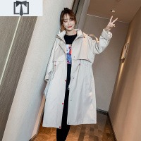 SUNTEK2021年春秋季新款风衣女中长款英伦百搭韩版宽松小个子大衣外套潮风衣