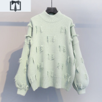 SUNTEK学生小清新打底加厚流苏套头毛衣女2020冬季新款高领韩版宽松外套毛衣