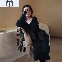SUNTEK中长款毛衣秋冬女装开衫打底裙胖MM内搭大码显瘦遮肚子针织连衣裙毛衣