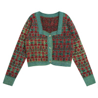 SUNTEK森系古着毛衣软糯慵懒风宽松外穿甜美洋气百搭甜辣复古温柔开衫毛衣