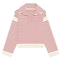 SUNTEK流金岁月刘诗诗将南孙明星同款欧阳娜娜v领毛衣女条纹针织衫上衣毛衣