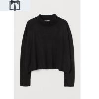 SUNTEKHM女装针织衫2020秋冬新款柔软侧开叉细密针织高领套衫 0926824毛衣