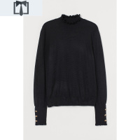 SUNTEKHM女装针织衫女2020秋冬新款长袖柔软圆领高领针织套衫 0908292毛衣