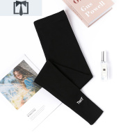 SUNTEK打底裤女秋冬外穿刺绣2021春秋季螺纹灰色加绒高腰紧身小脚棉裤子打底裤