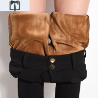 SUNTEK韩版高腰加绒加厚外穿打底裤女长裤西裤黑色显瘦休闲裤直筒裤靴裤打底裤