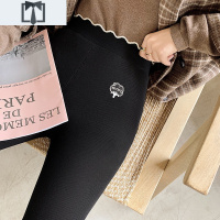 SUNTEK螺纹打底裤女外穿2021新款秋冬加绒加厚紧身高腰显瘦羊羔绒保暖裤打底裤