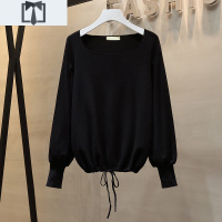 SUNTEK2020大码女装秋冬胖妹妹显瘦减龄洋气遮肚毛衣网纱半身裙两件套装毛衣