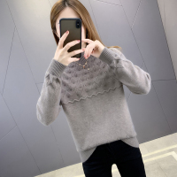 SUNTEK加厚半高领毛衣女装2020秋冬新款宽松外穿洋气百搭内搭针织打底衫毛衣