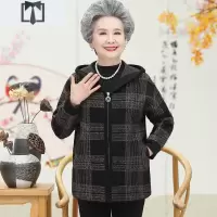SUNTEK老年人春装女毛衣外套60岁70奶奶春秋针织衫上衣老太太运动装衣服毛衣