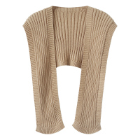 SUNTEK针织小披肩女外搭秋季无袖韩版宽松洋气毛衣短款休闲外套百搭围脖毛衣