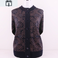 SUNTEK中老年人春秋装妈妈60-70女毛衣开衫加厚大码外套针织奶奶毛衫毛衣