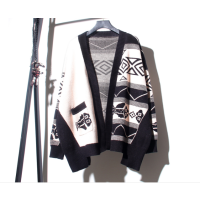 SUNTEK欧洲站2020春秋新款欧货女装毛针织外套女中长款洋气开衫毛衣毛衣