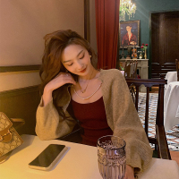 SUNTEK大花媛dhy2021春季网红毛衣新款设计感小众针织开衫上衣短外套女毛衣