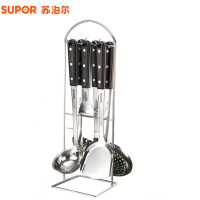 苏泊尔锅铲套装不锈钢铲勺汤勺漏勺不粘锅专用铲勺套装七件套T0906Q