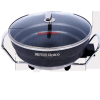 雅乐思(Rnice)新款韩式多功能电热锅电火锅电炒锅电煮锅不粘锅无烟锅煎锅
