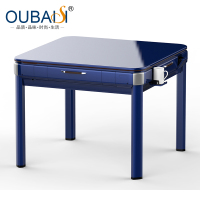 全自动麻将机 欧佰私(蓝岛)系列餐桌款 S360蓝色 全自动静音机 带USB手机充电 静音台面布