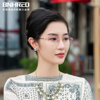 百年红郭冬临代言防蓝光老花镜 折叠轻便合金 男款 高清舒适老花镜 金色